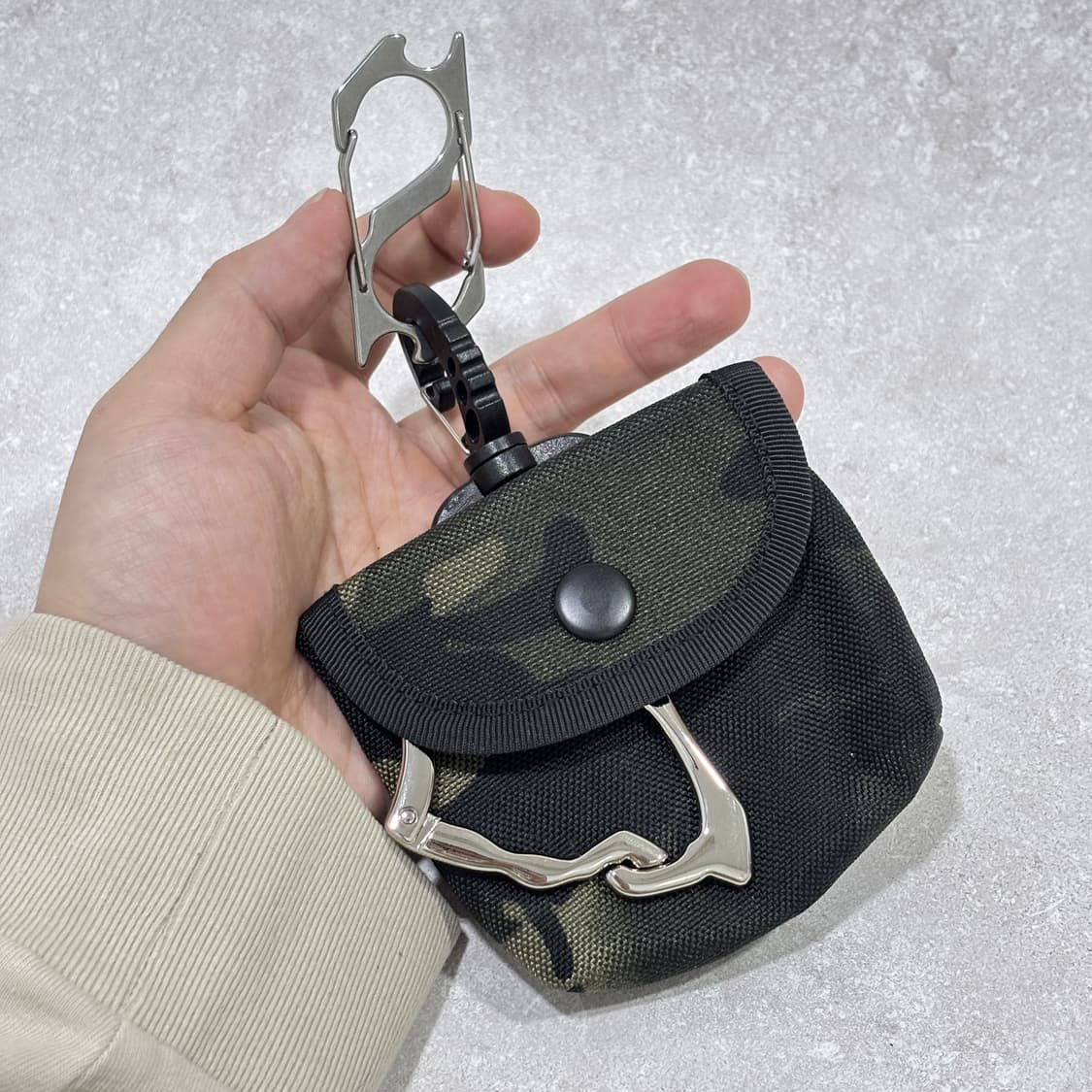 Oribell 카모 밀리터리 카라비너 레이어드 키링 열쇠고리 상품이미지1