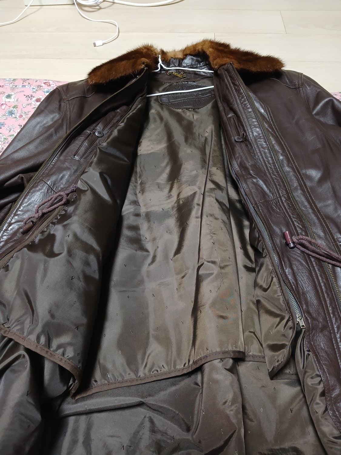 빈티지 벤츄라 밍크칼라 가죽자켓(105사이즈)  상품이미지7