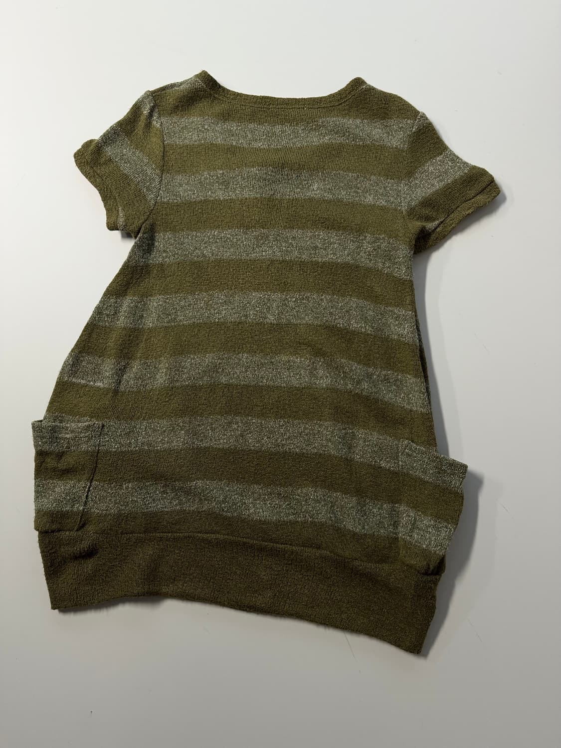 버튼 스트라이프 패턴 포켓 니트 원피스 상품이미지8