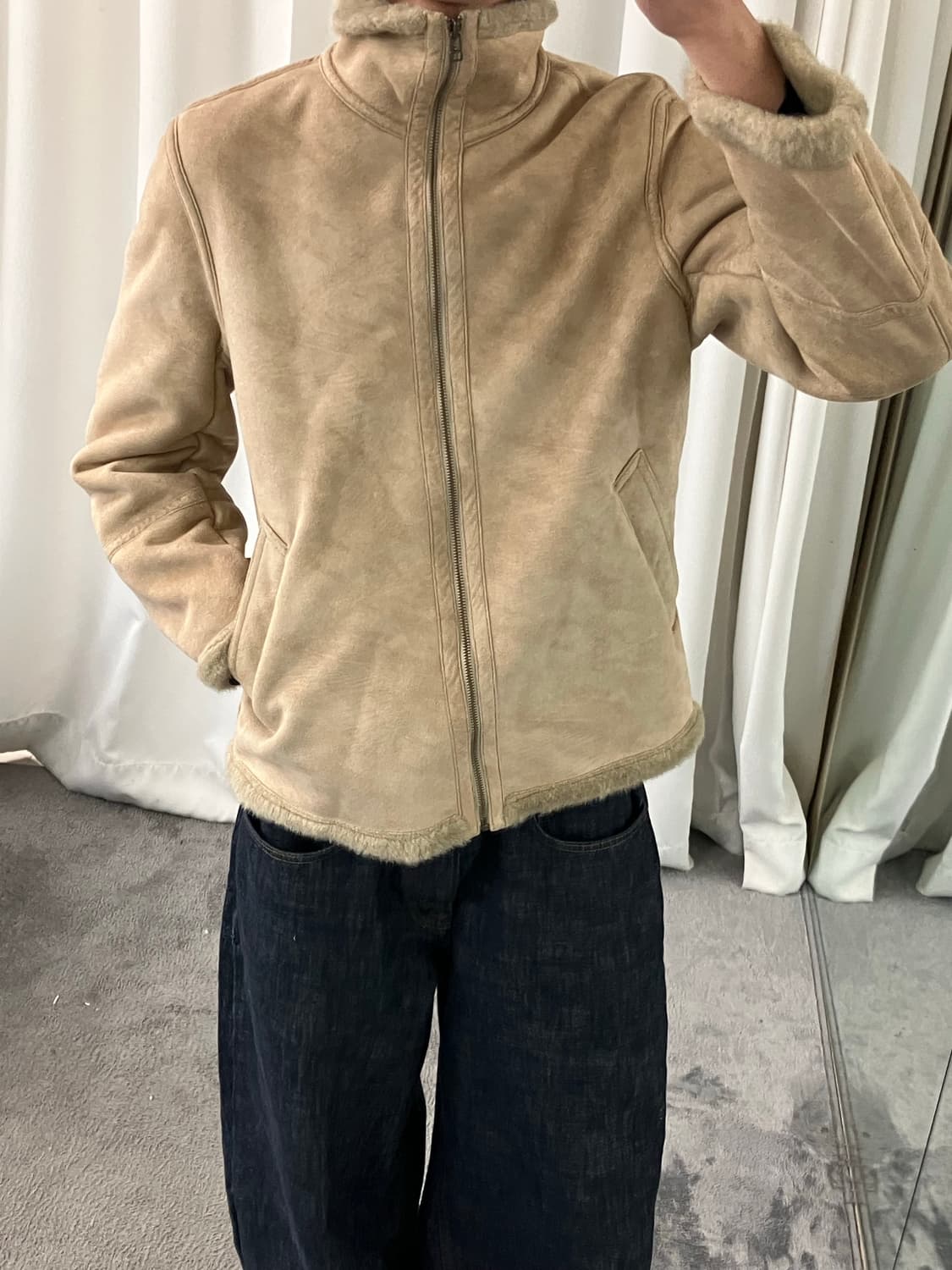 스미스 아메리칸 스웨이드 무스탕 자켓 M 상품이미지7