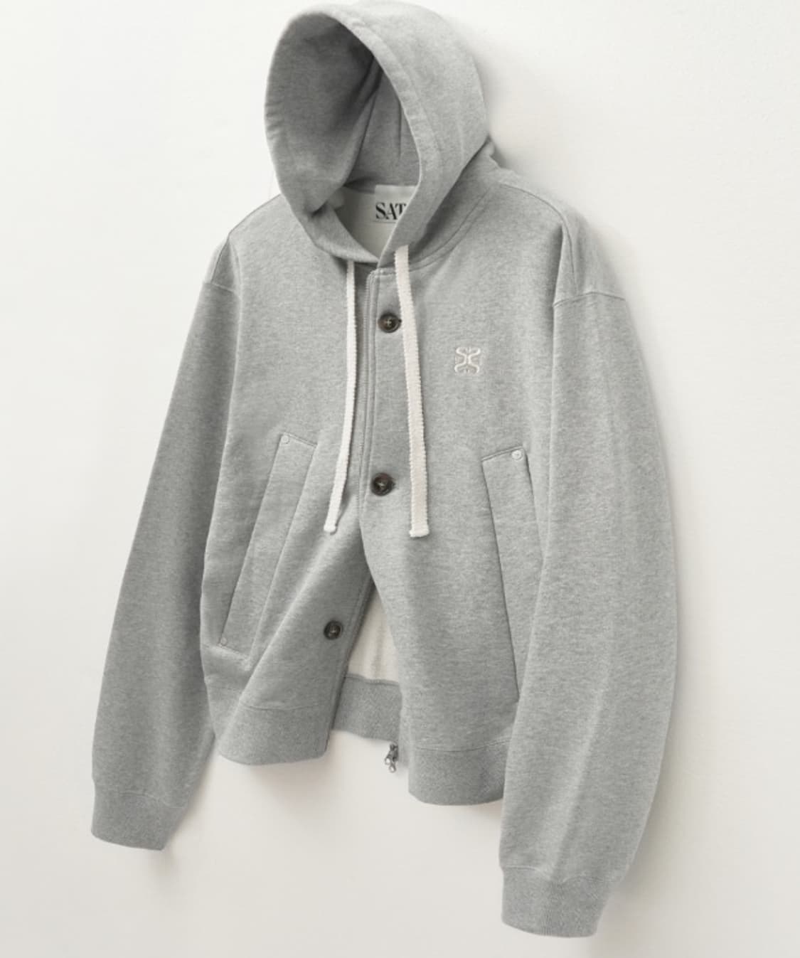 세터 (SATUR) 테오 코튼 올 데이 후드집업 멜란지그레이 L 상품이미지1
