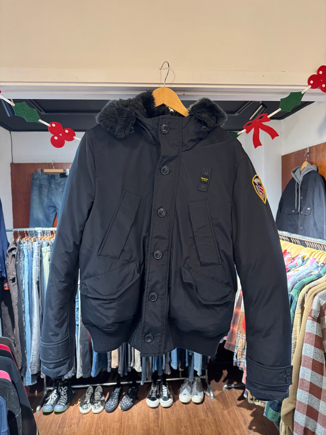 블라우어 다운 퍼 패딩자켓 USA blauer L 상품이미지1