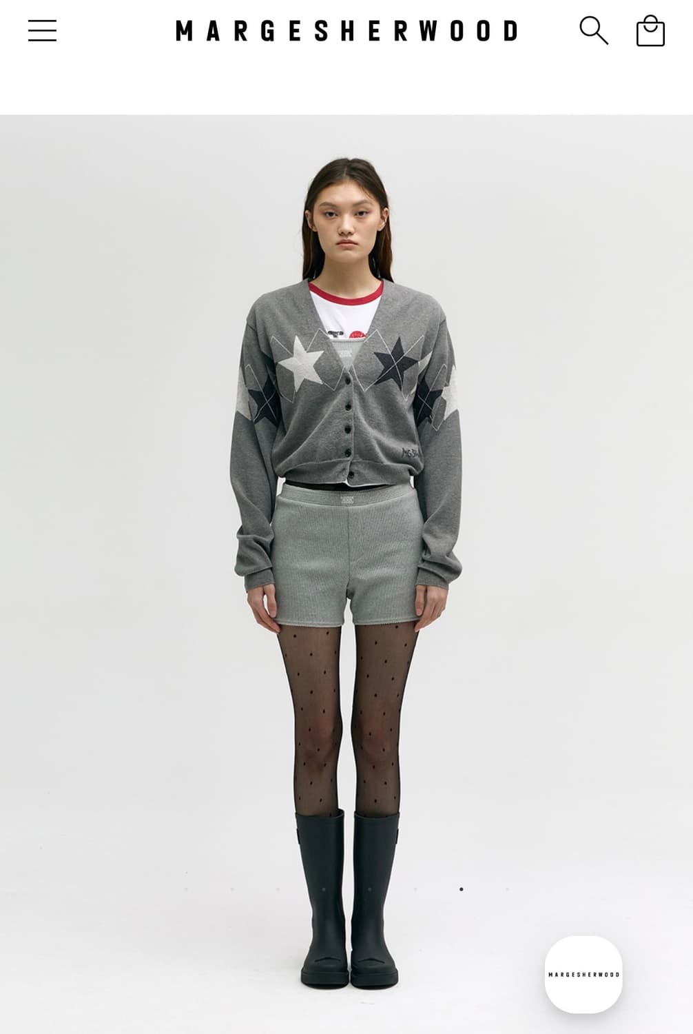 마지셔우드 리본 러버 부츠 (롱/블랙) 상품이미지3