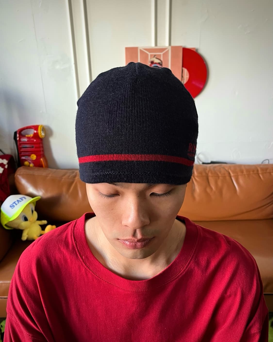 HUGO BOSS Red Line Knit Short Beanie 상품이미지2