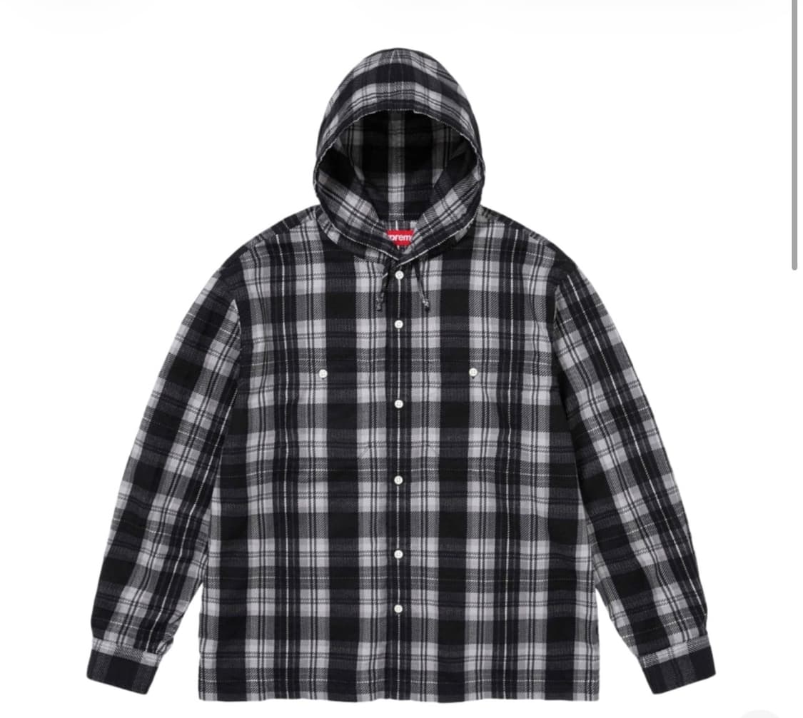 M 슈프림 후드 플란넬 셔츠 상품이미지1