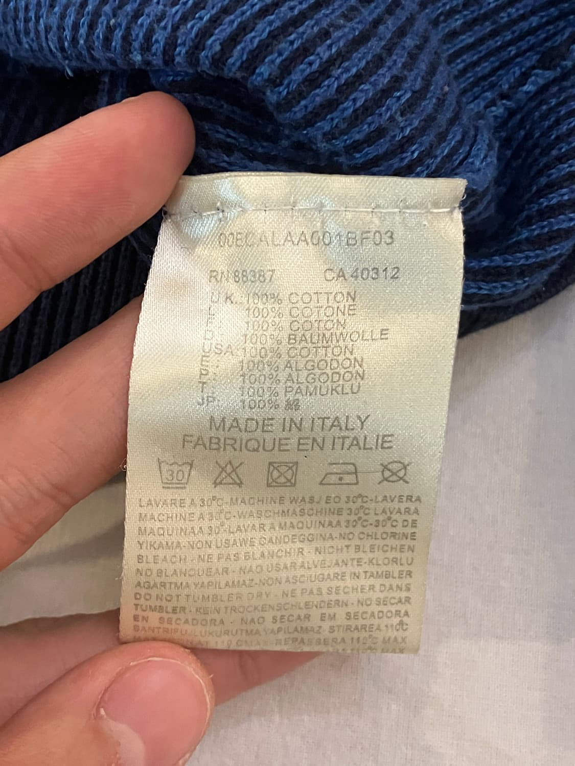 디젤 블랙 골드 모히칸 펜던트로고 와플 니트 상품이미지5