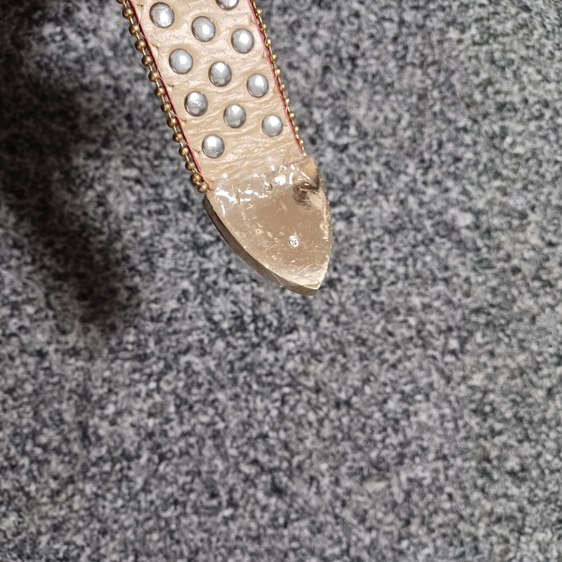 미사용 레드 큐빅 스팽글 벨트 상품이미지5