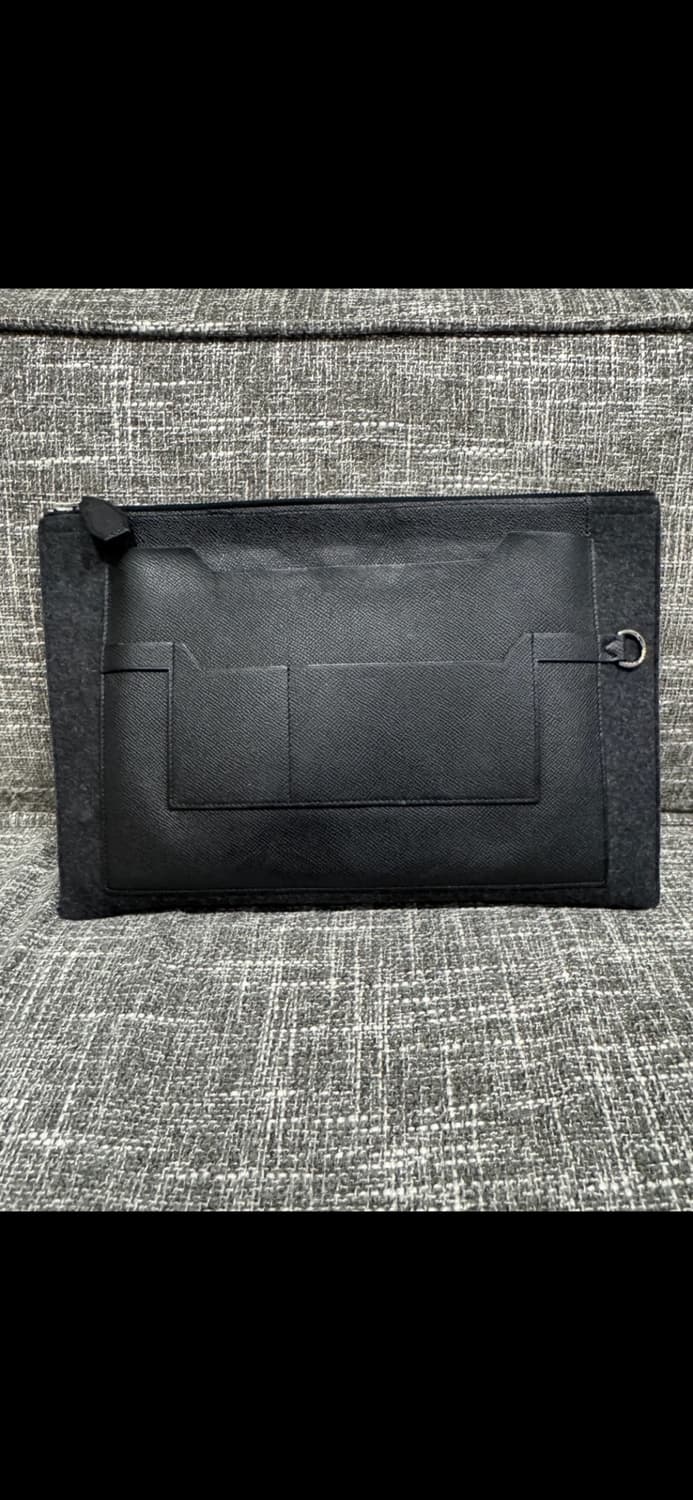 에르메스 블랙 펠트 가죽 클러치 파우치 상품이미지1