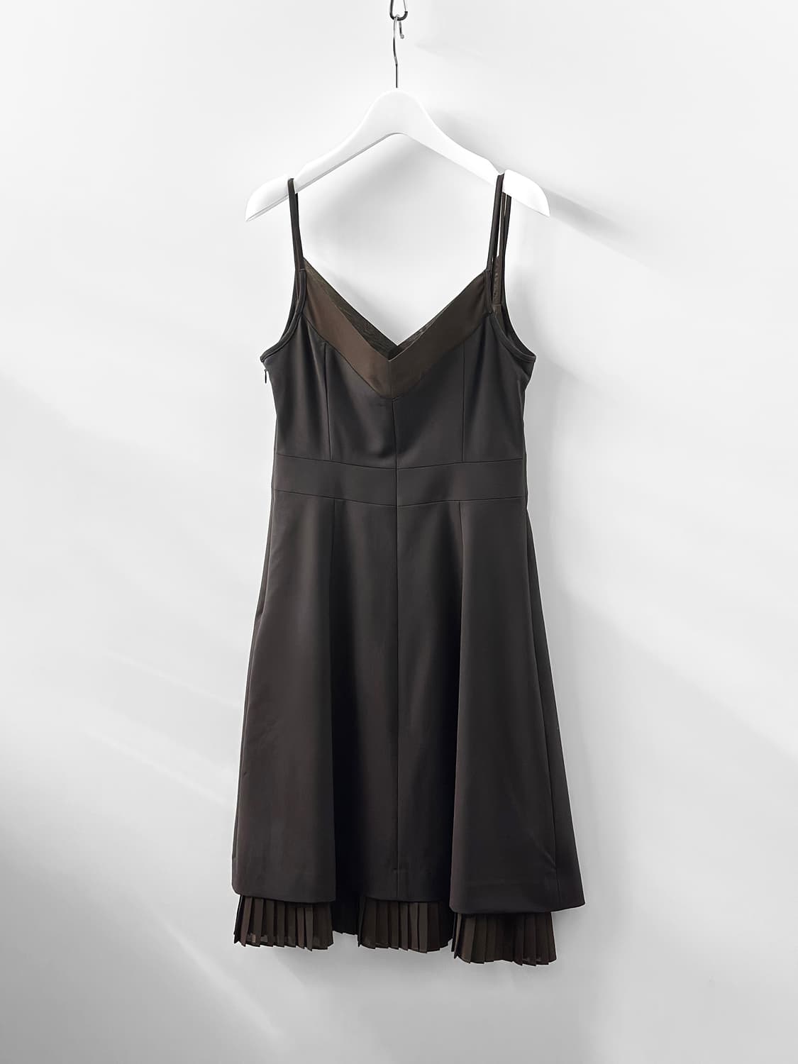 띠어리 울 블랜드 플리츠 헴 슬립 드레스 상품이미지2