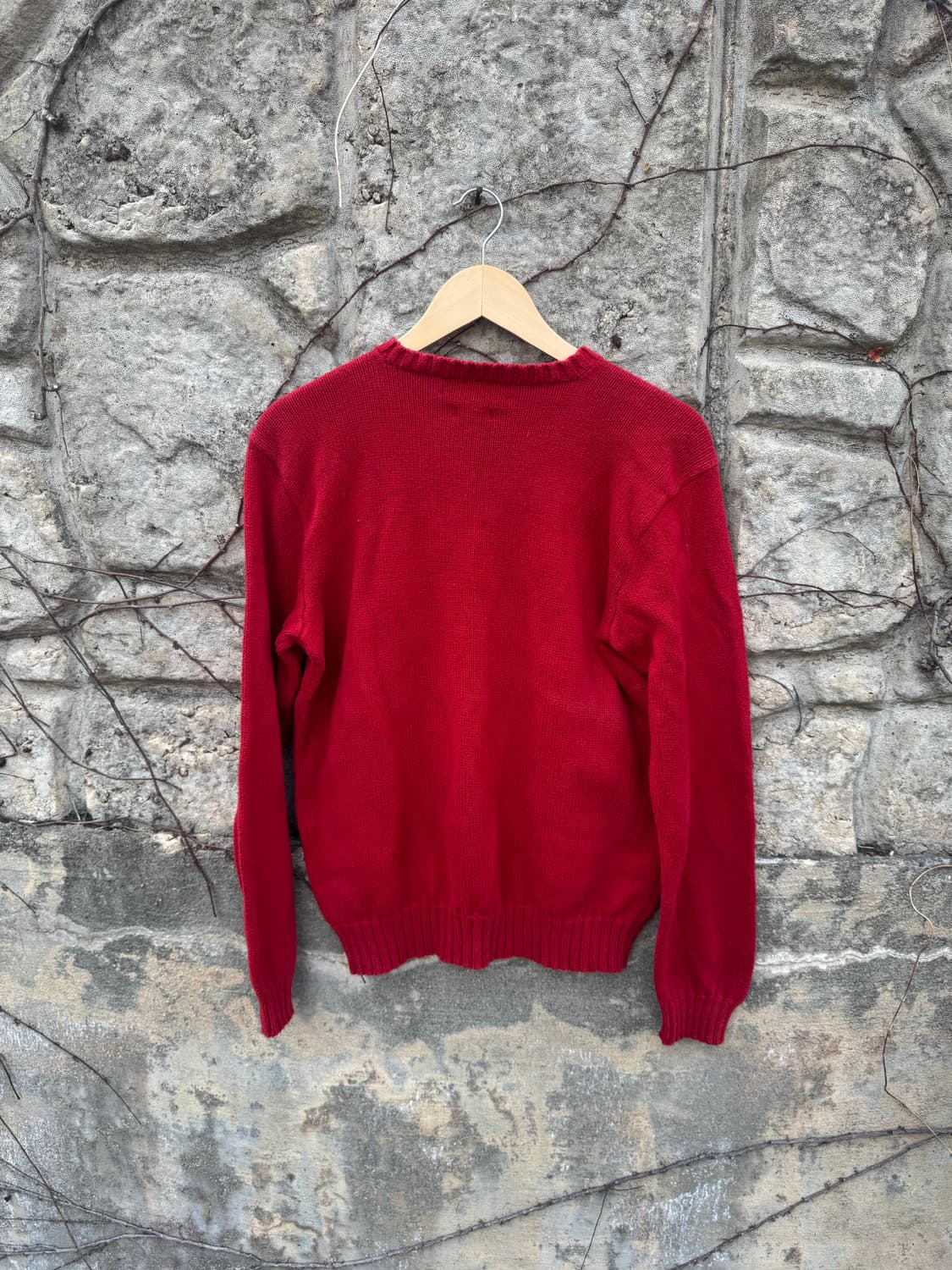폴로 랄프로렌 빈티지 코튼 니트 레드 m 상품이미지2