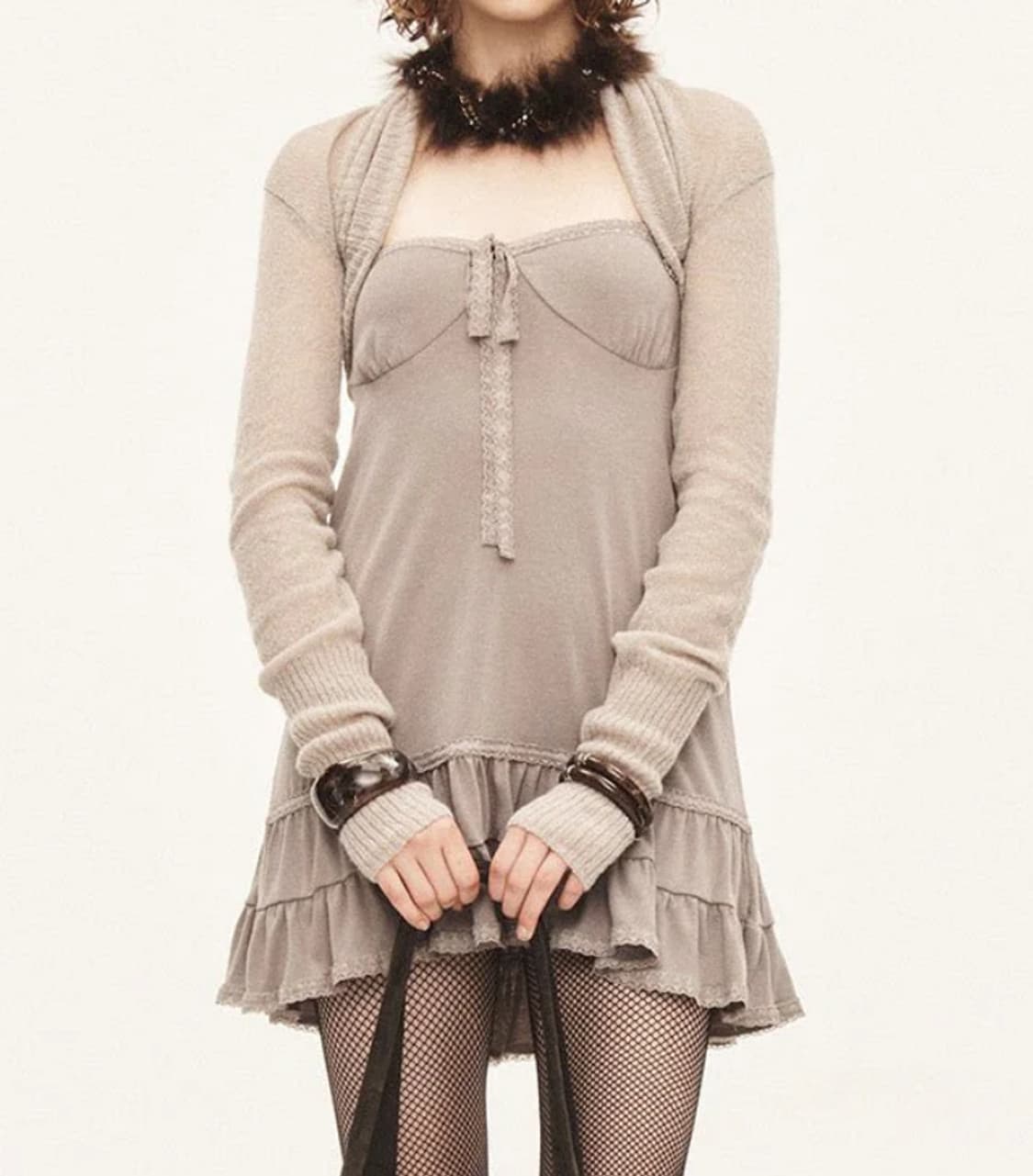 쓰리타임즈 크레페튜브탑+볼레로 m 판매해요 상품이미지1