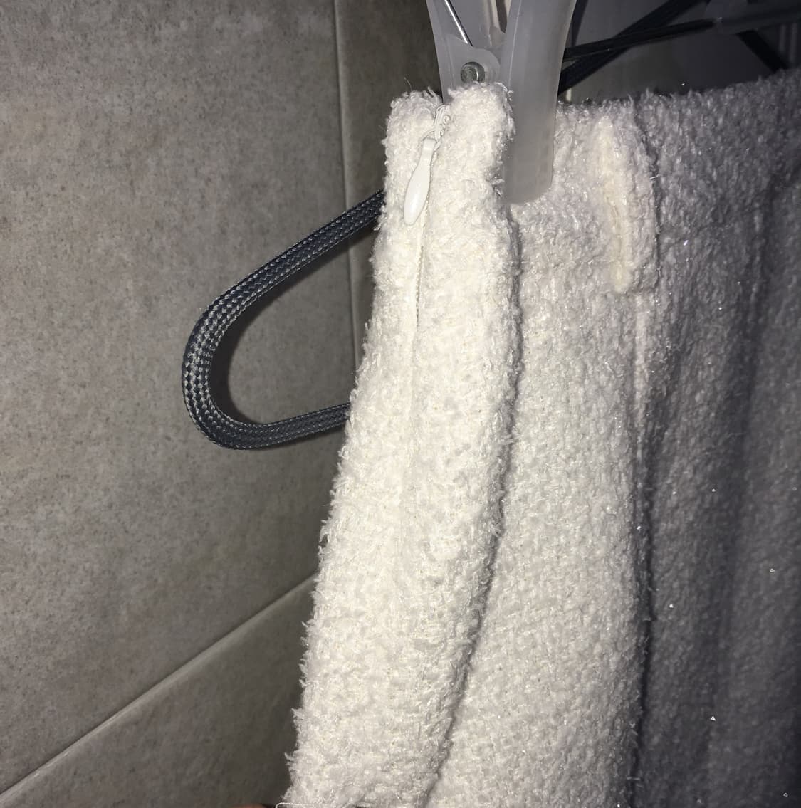 클라따 트위드 스커트 화이트 상품이미지5