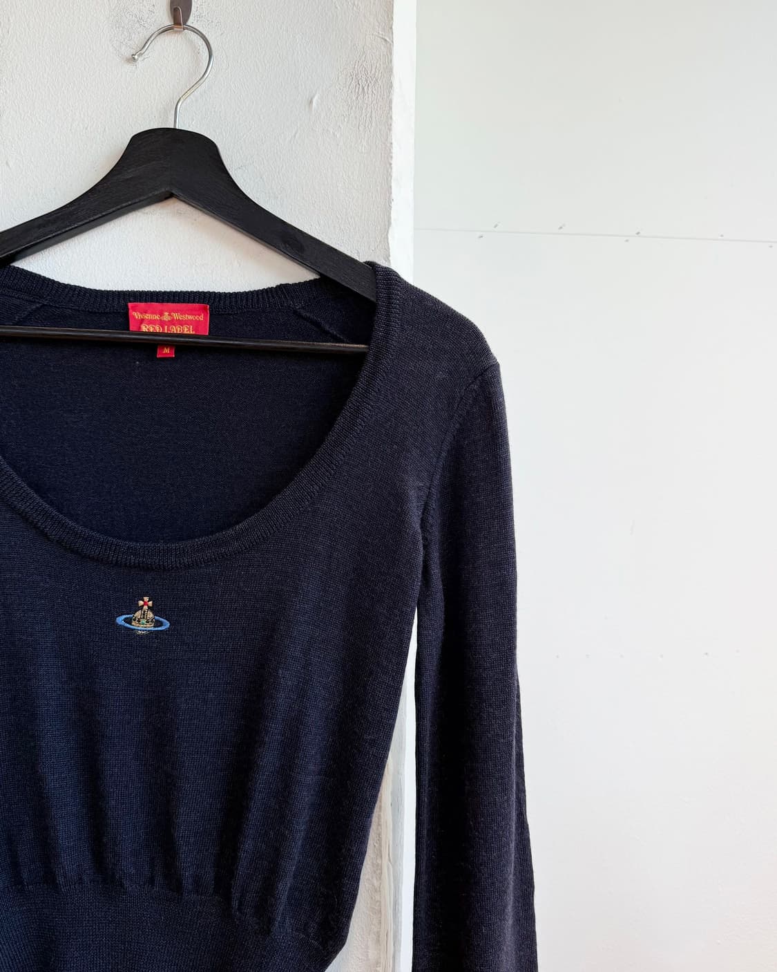 비비안 웨스트우드 레드라벨 네이비 orb자수 오브 니트  상품이미지5