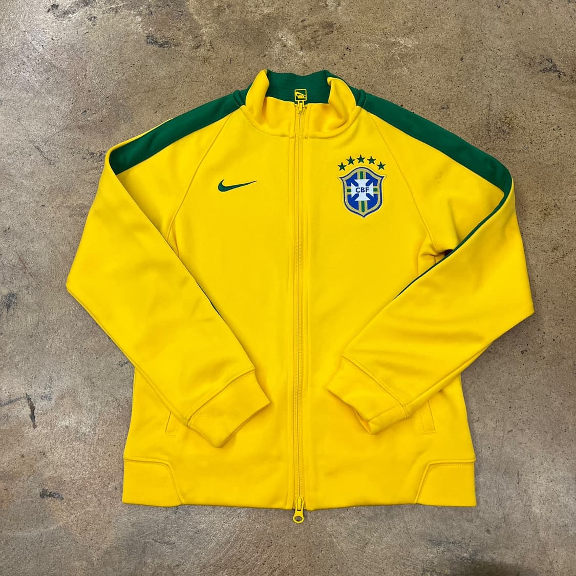 [정품/70] 나이키 브라질 축구 국가대표팀 트랙 자켓 옐로우 b17 상품이미지2