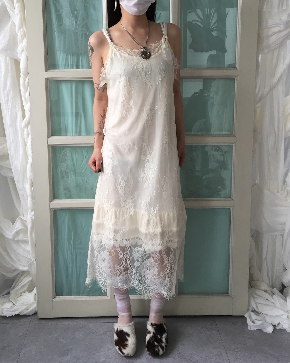 Lace see through sleeveless onepiece 상품이미지8