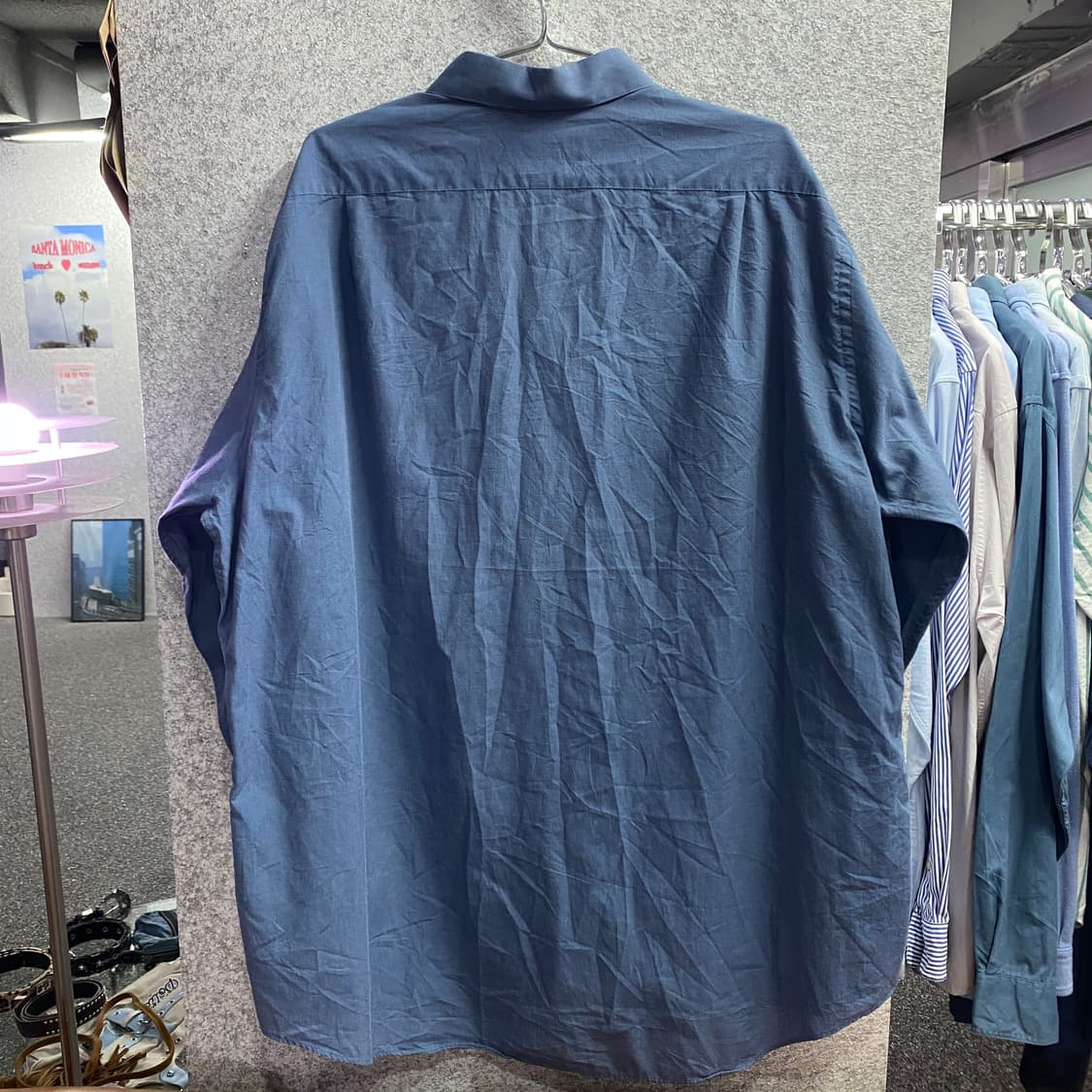 폴로 랄프로렌 레드자수포니 블루 솔리드 셔츠 B3766 상품이미지5