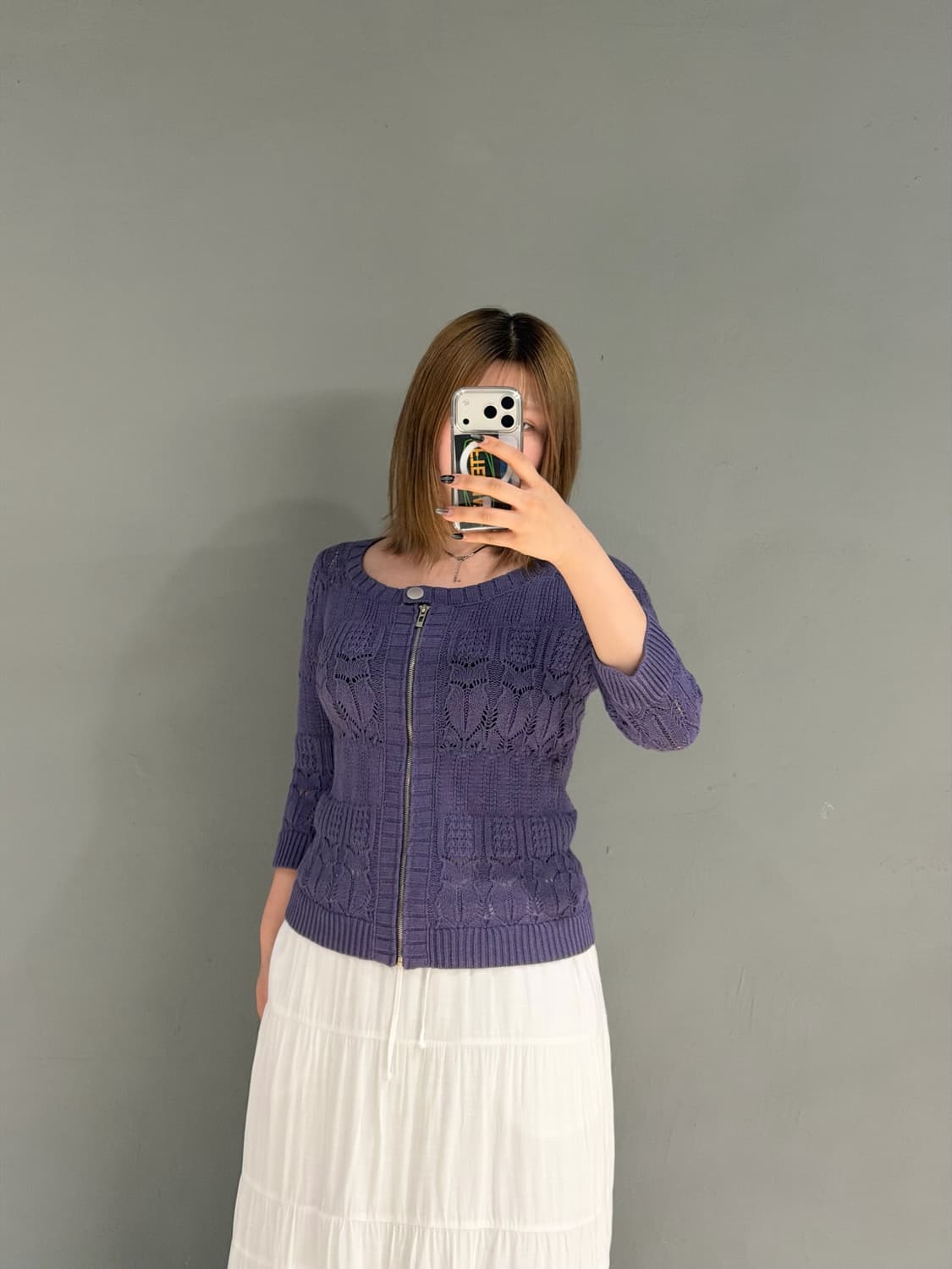 DKNY jeans punching knit zip-up 상품이미지2