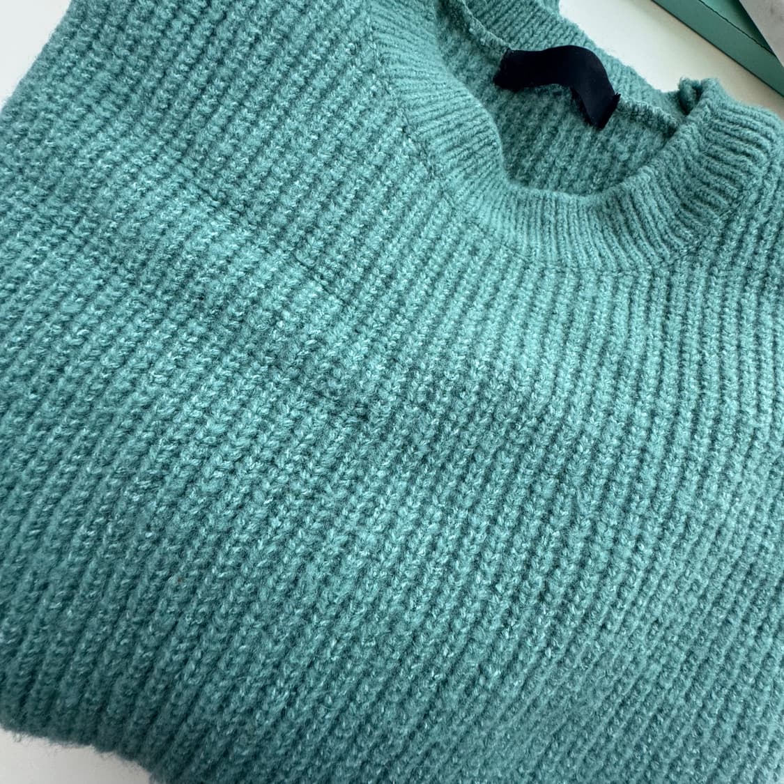 예쁜 낙낙핏 민트 니트 스웨터 프리 컨디션 굿 상품이미지3