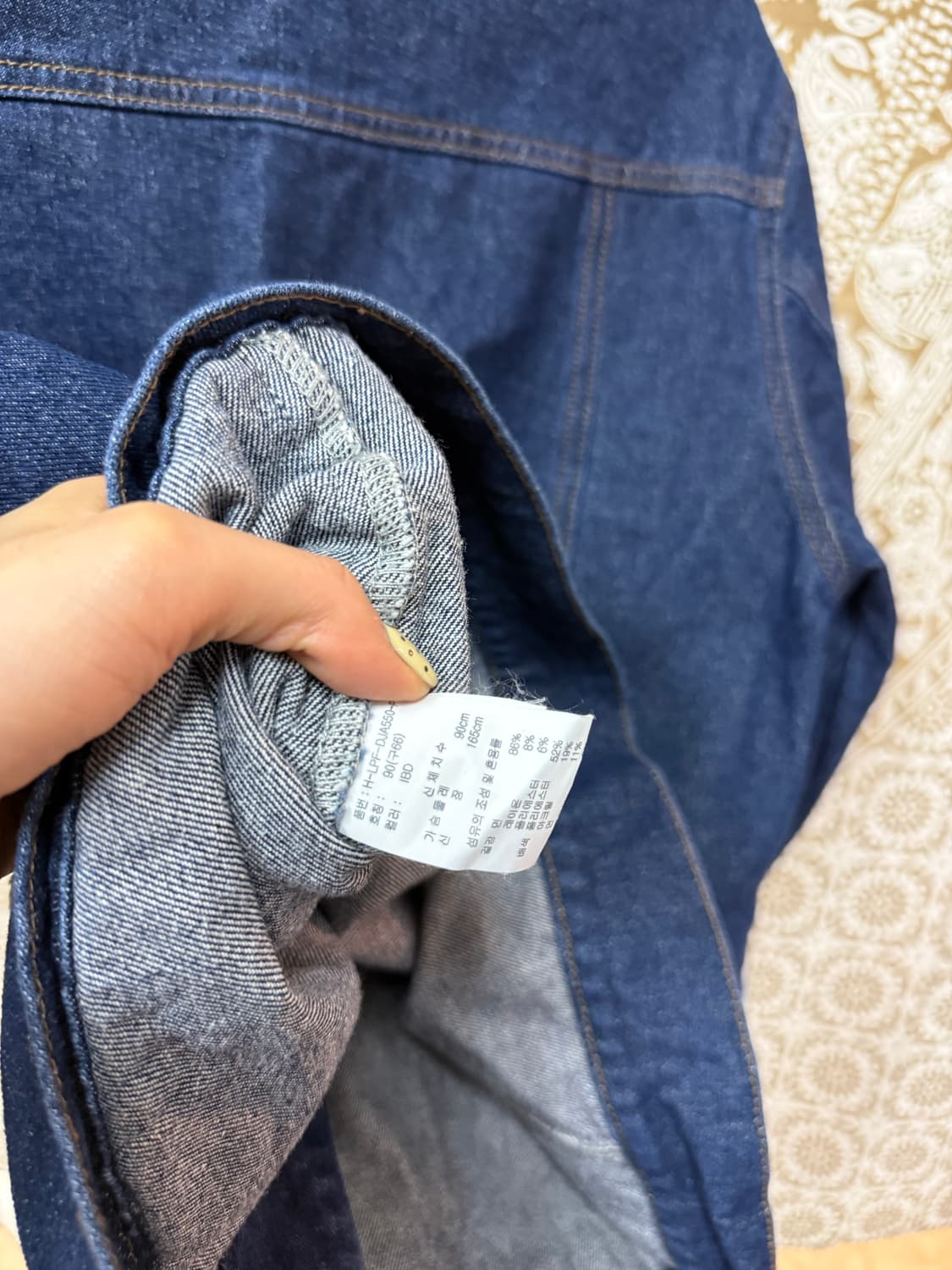 여성 빈티지 투포켓 체크 데님 트러커 청자켓  상품이미지6