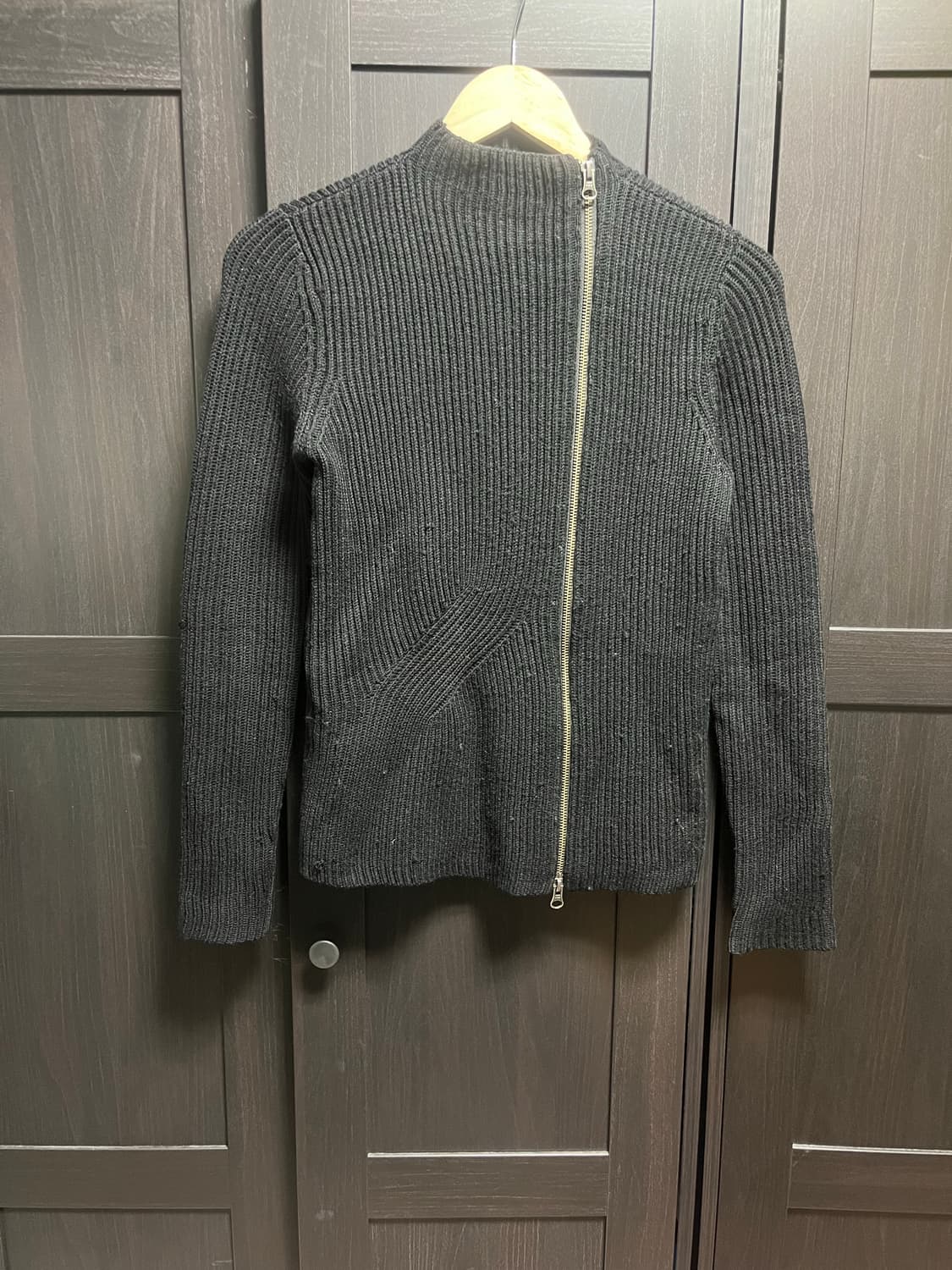 JIL SANDER 블랙 니트 집업 가디건 상품이미지1