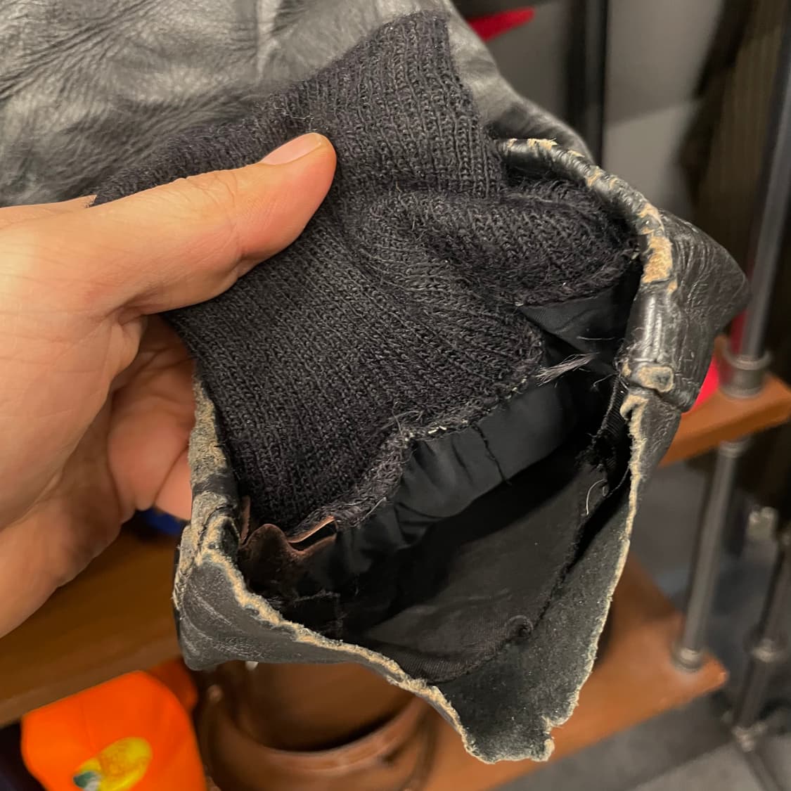 70s Taylor's USA 폴리스 가드 유니폼 헤비 레더 자켓 상품이미지9