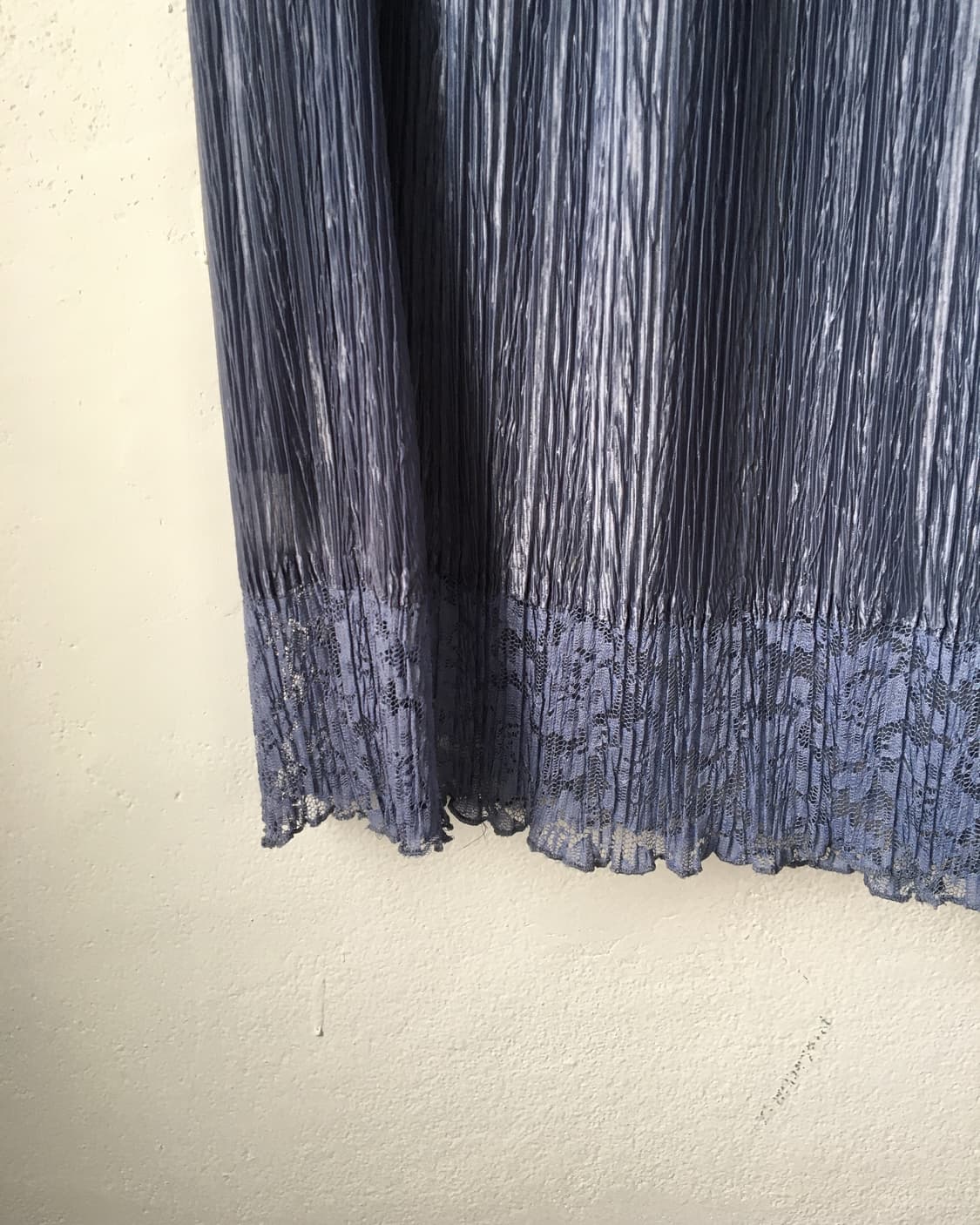 Lace trimming pleats long skirt 상품이미지3