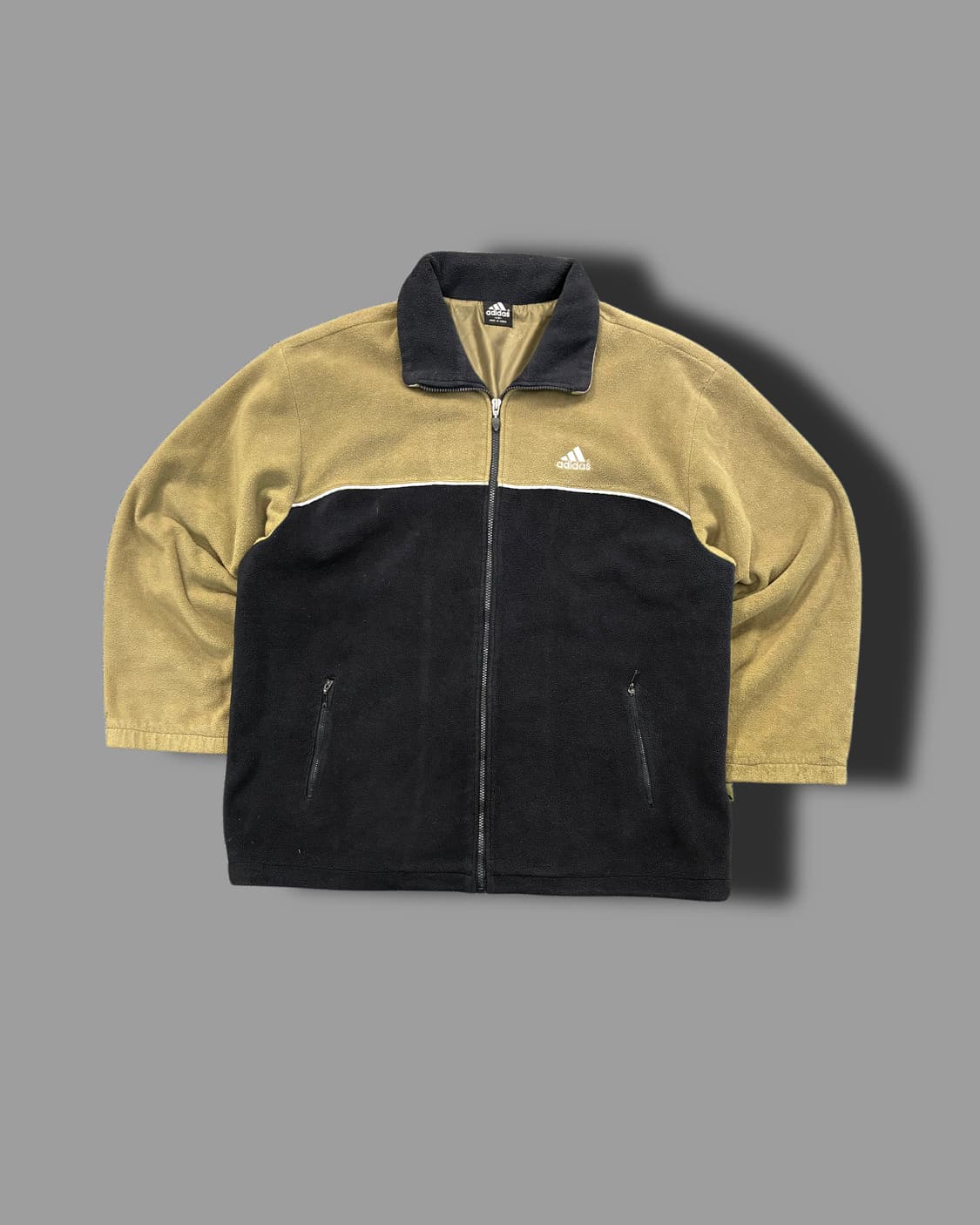 아디다스 카키 배색 플리스 자켓 110 상품이미지4