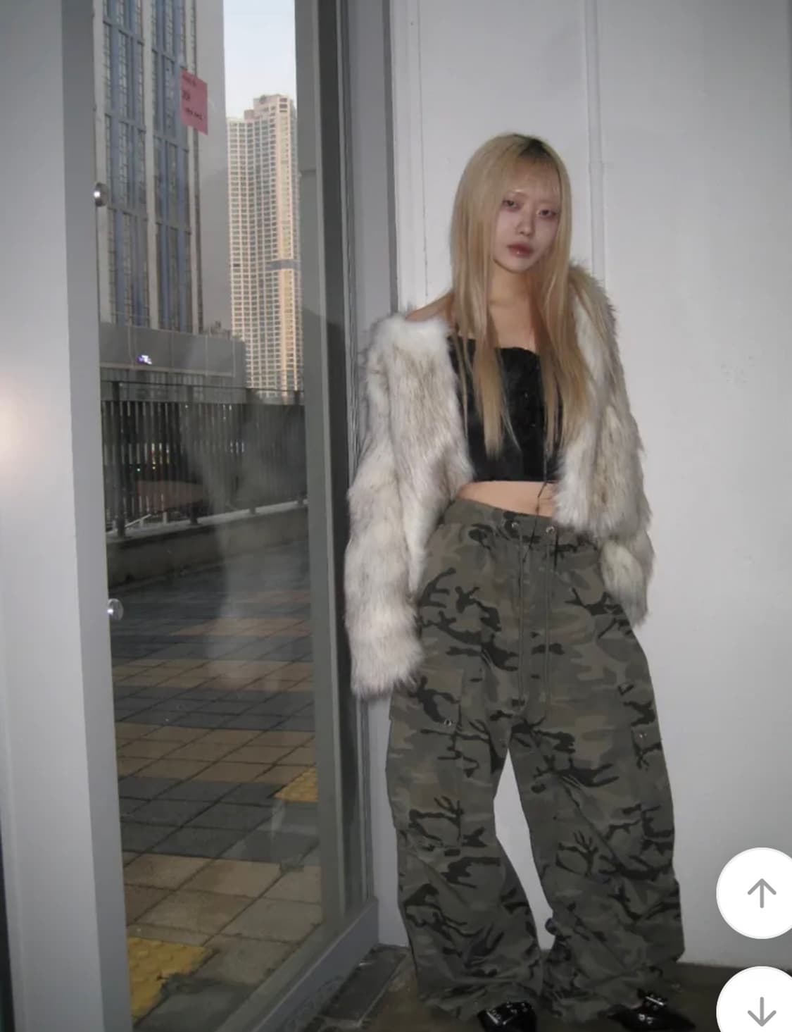 화이트 보세 퍼자켓 상품이미지2