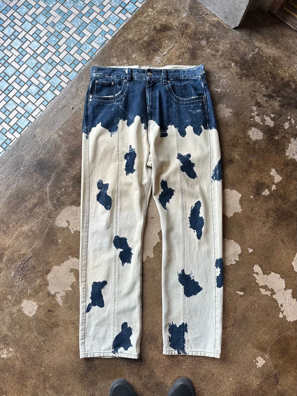 Namacheko Bleached Effect Cotton Jeans 상품이미지1