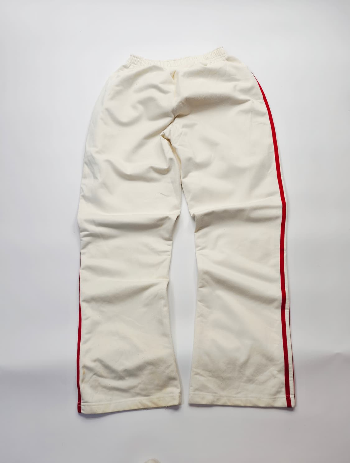 아디다스 아이보리x레드 트랙팬츠 트레이닝 저지 와이드 바지 상품이미지4