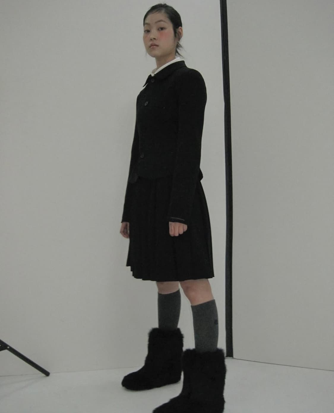 스마트어반유즈풀 플라워 버튼 자켓 블랙 1 사이즈 상품이미지3