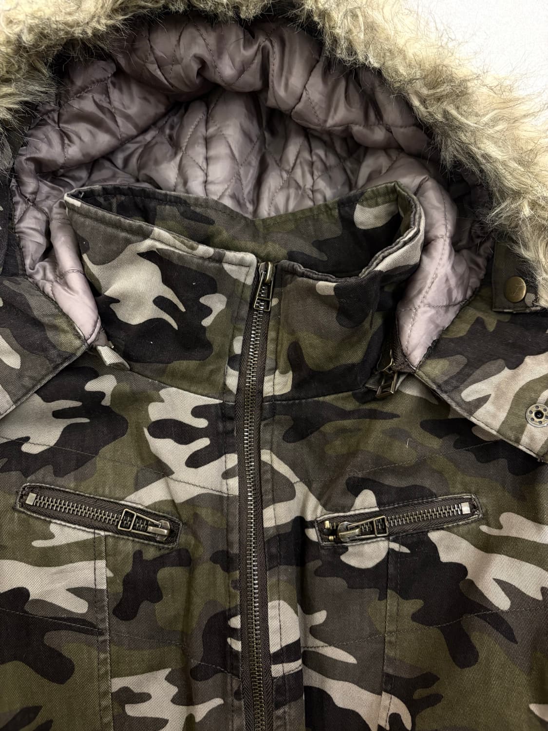 밀리터리 누빔 퍼 패딩 상품이미지2