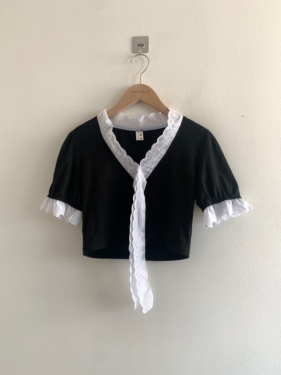 Lace tie blouse t 상품이미지1