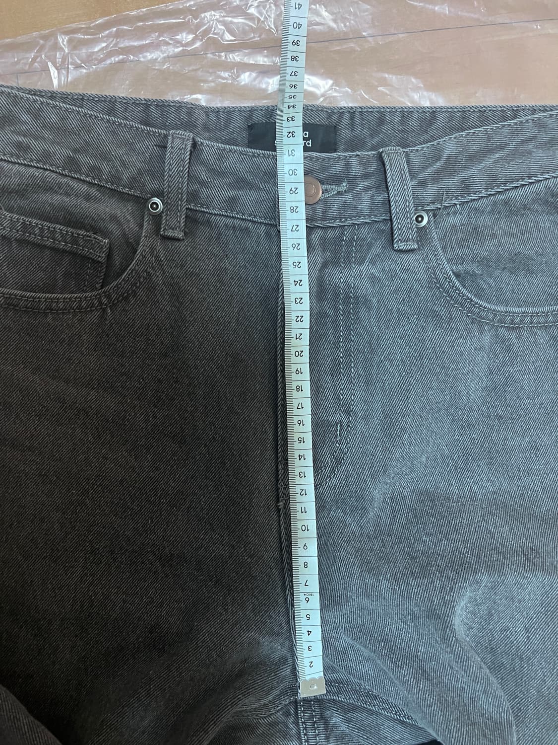 무신사스탠다드 레귤러 핏 데님팬츠 그레이 30 상품이미지5