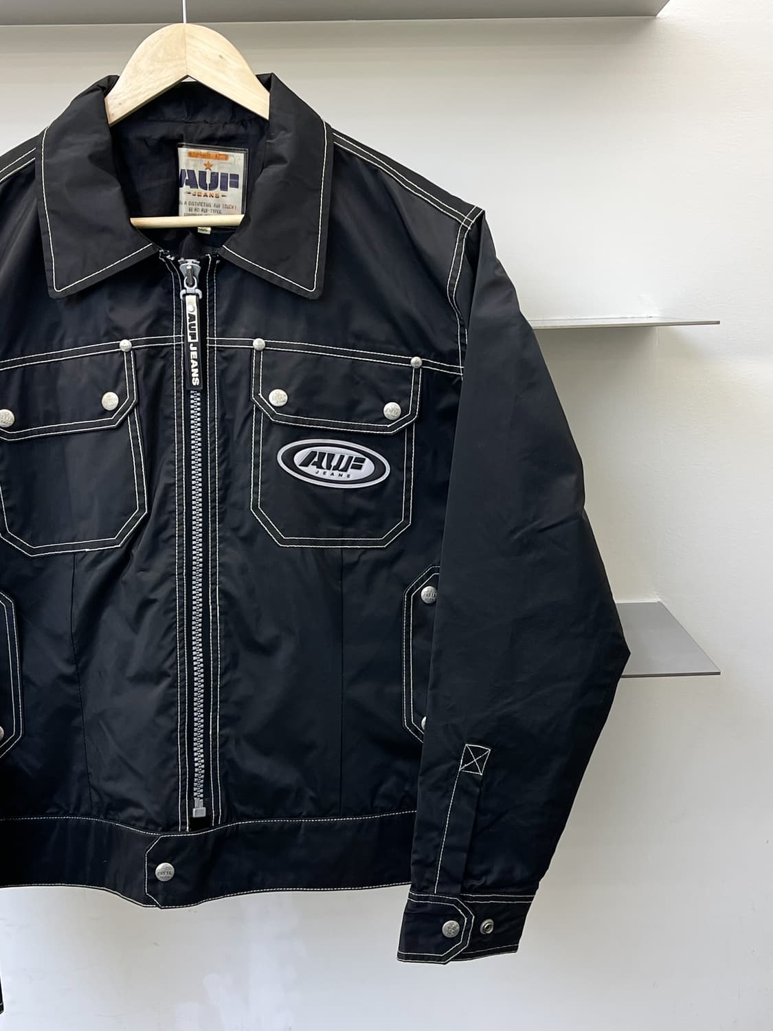 Auf Jeans 90s 투포켓 PU 집업 셔츠 자켓 상품이미지2