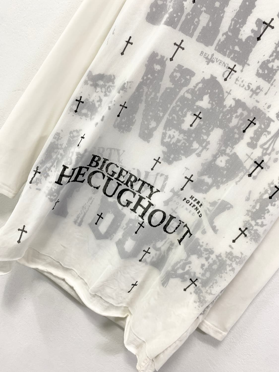 [GIRLS TEES] 스컬 큐빅 고딕 레터링 롱슬리브 상품이미지8