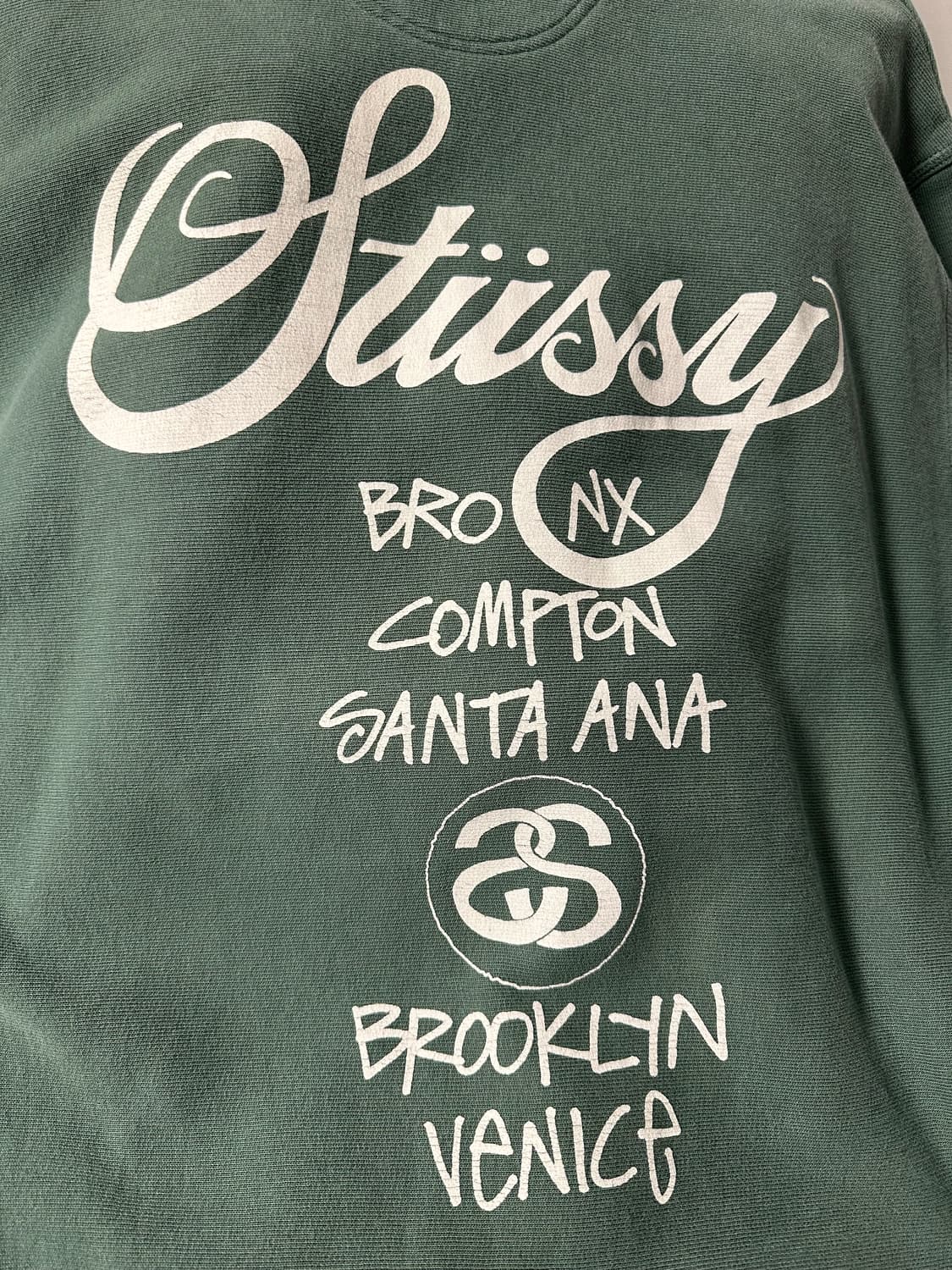 스투시 월드투어 후드 그린 2022 상품이미지3