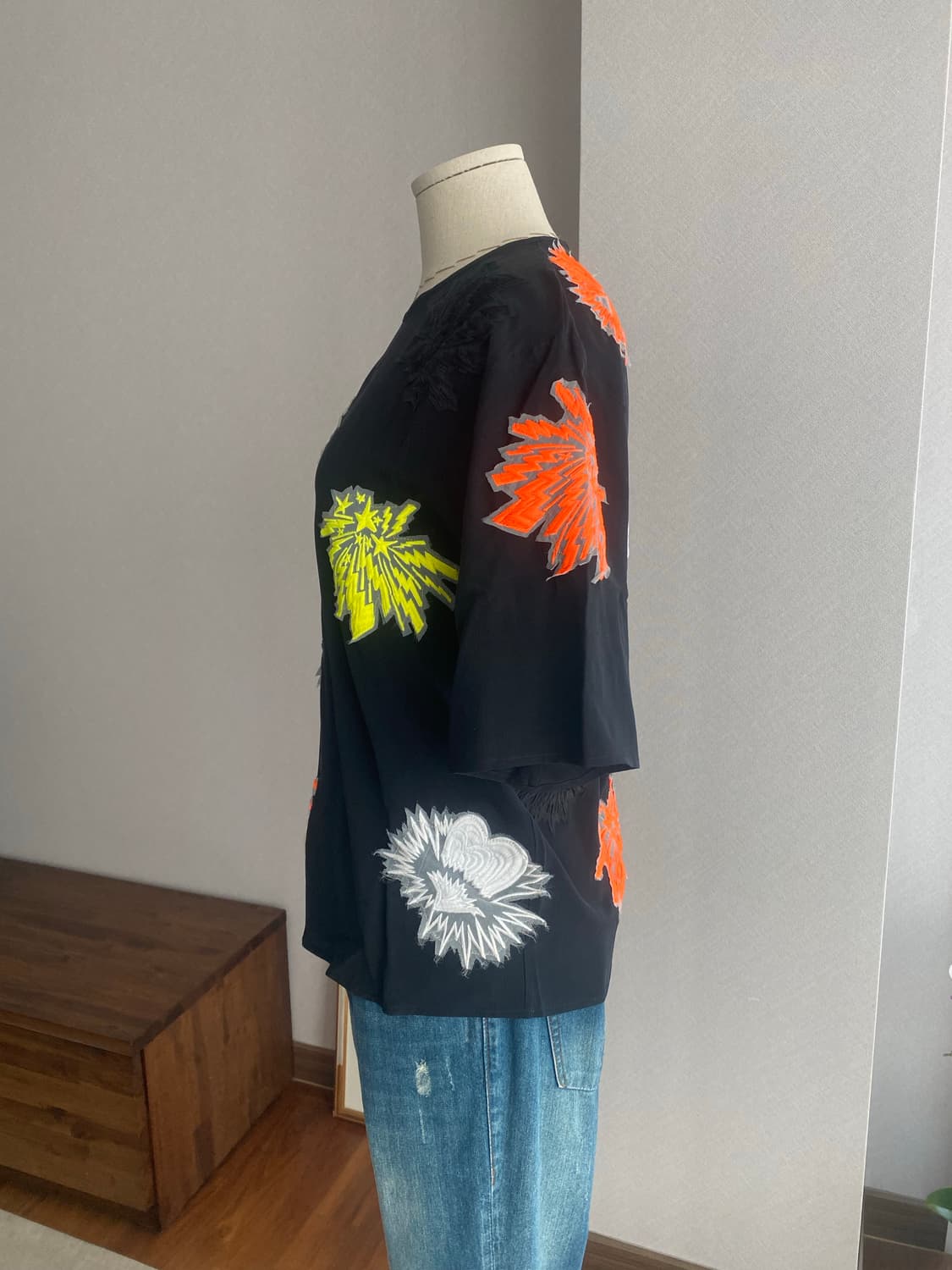 MSGM 아트웤 실크 블라우스(38) 상품이미지3