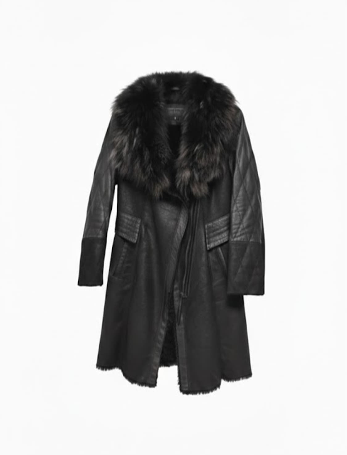 빈티지 리얼폭스퍼 램스킨 무스탕코트 상품이미지1