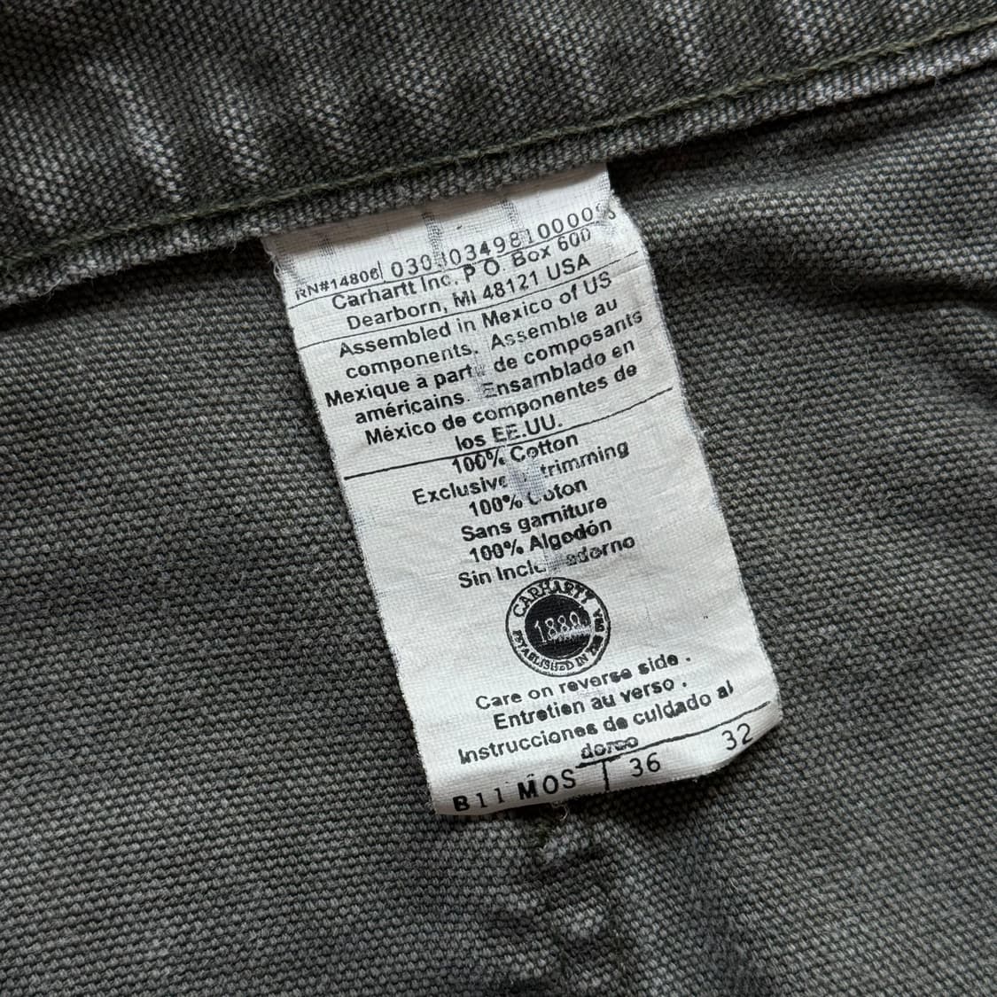 칼하트 B11 싱글니 카펜터 팬츠 상품이미지9