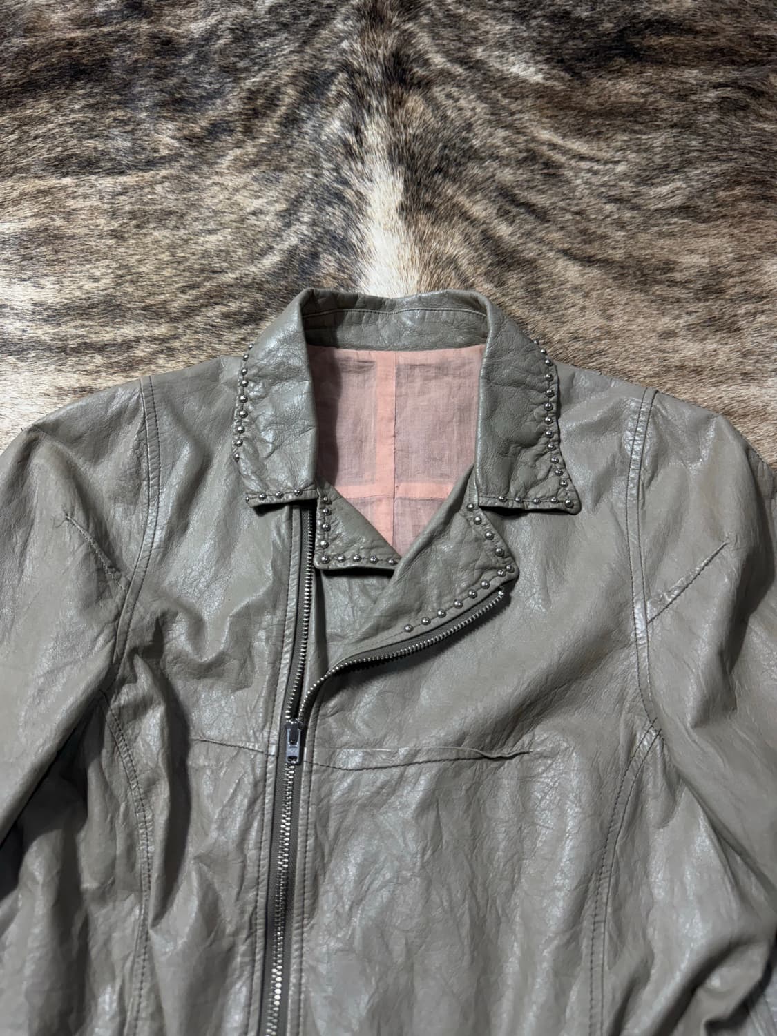 Undercover Stud Cow Leather Jacket 상품이미지5