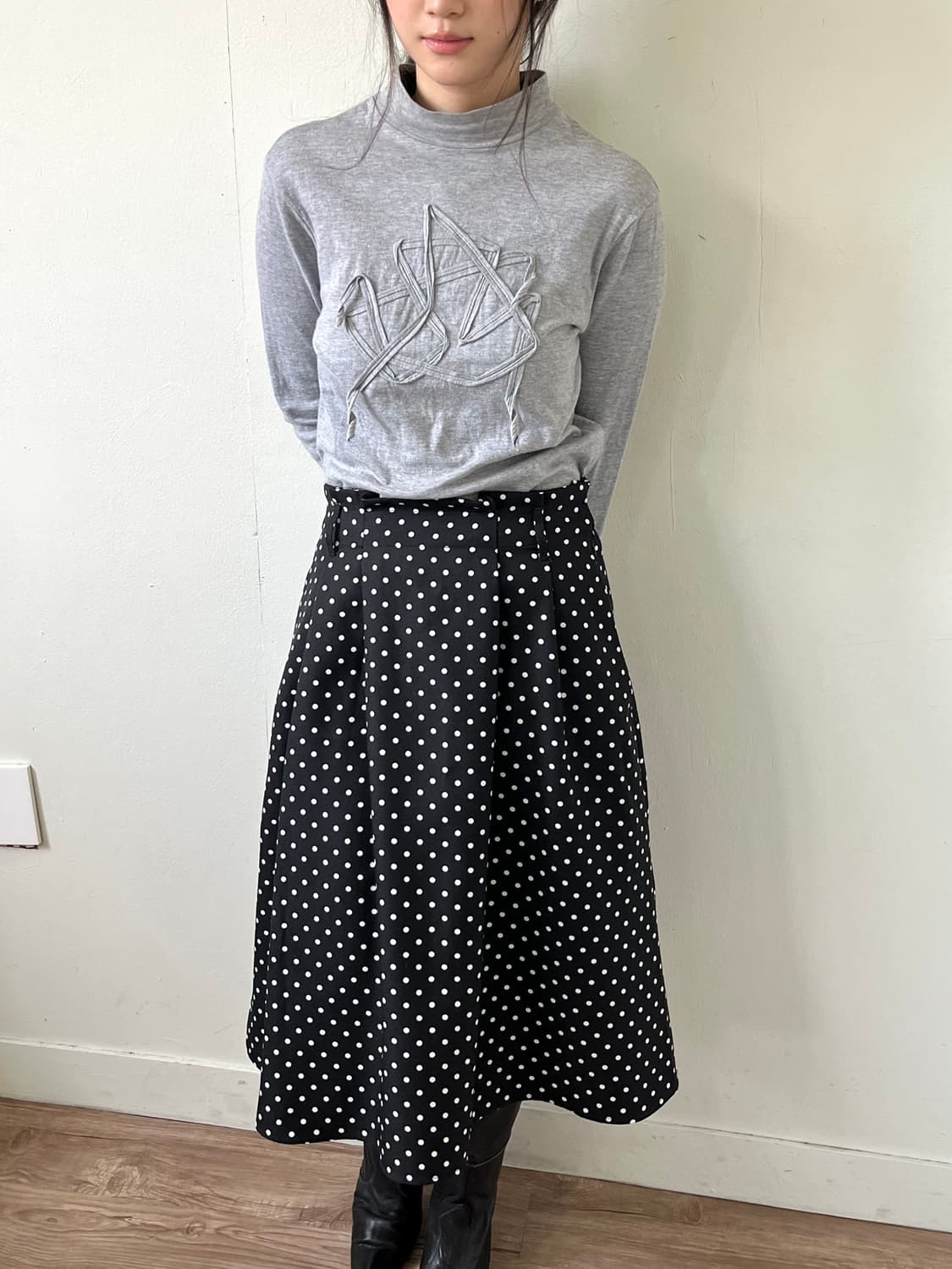 Japan vtg 아트 스타 터틀넥 상품이미지3