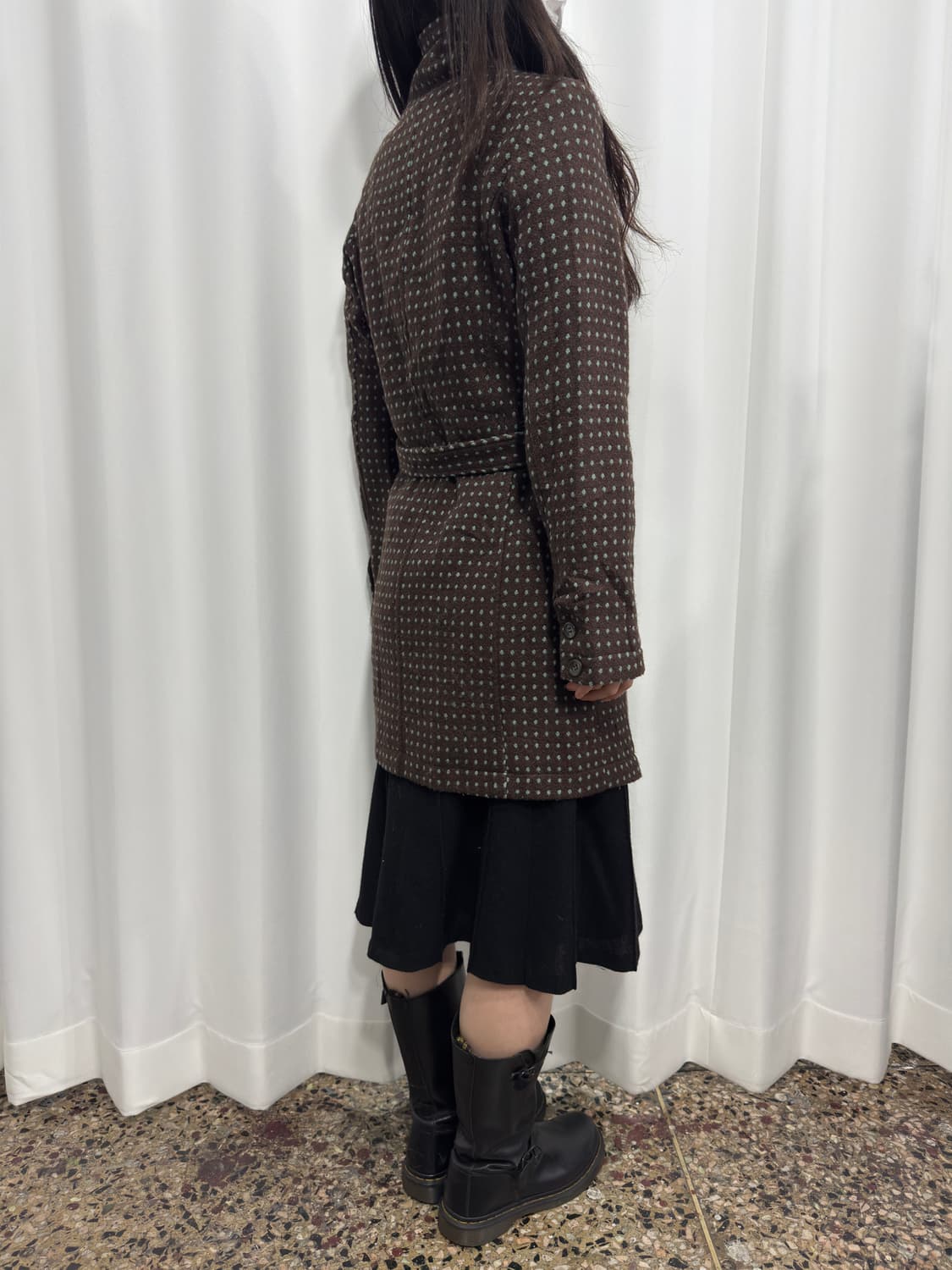zampa mint choco dot button coat 상품이미지7