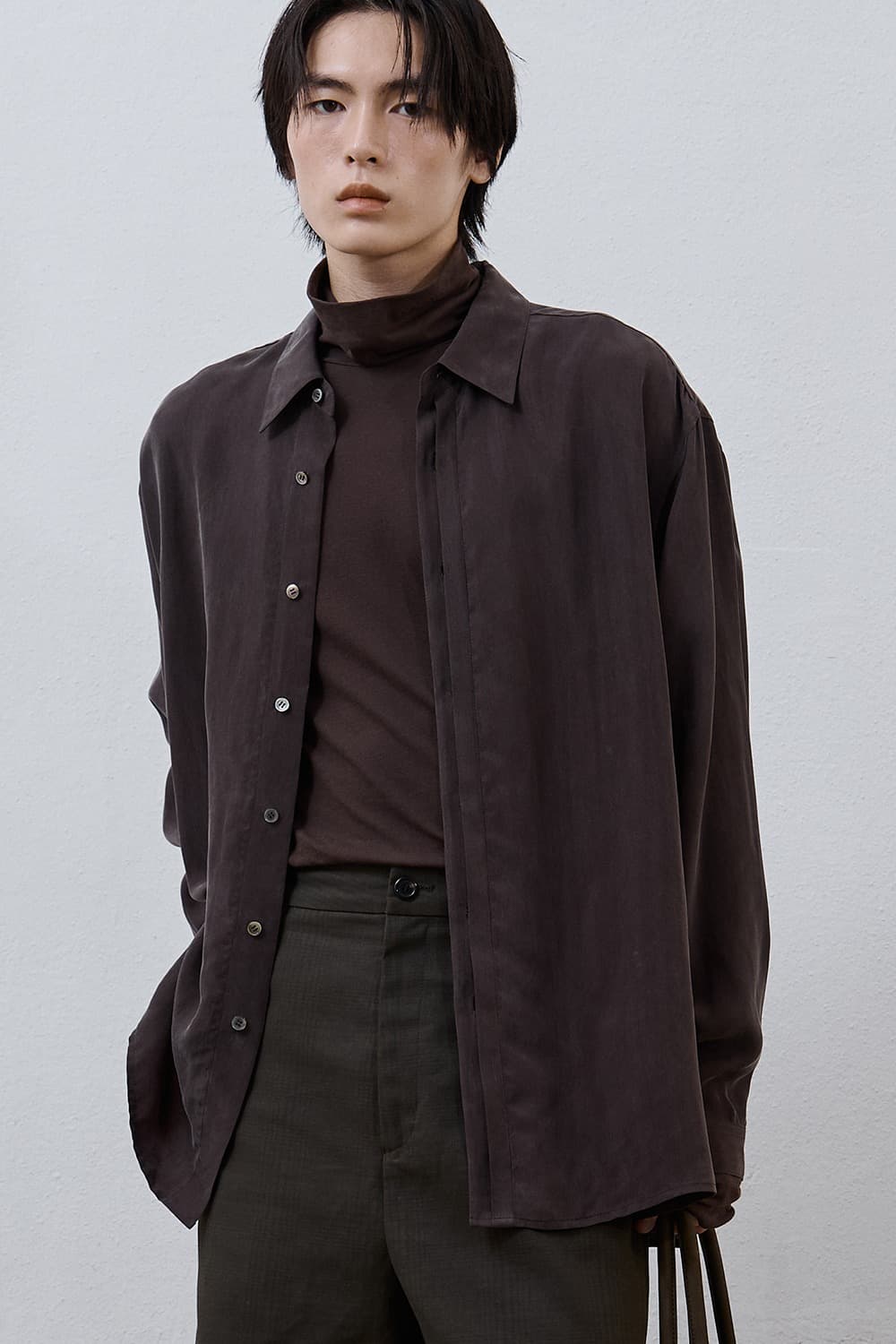 유스 큐프로 셔츠 브라운 m 상품이미지1