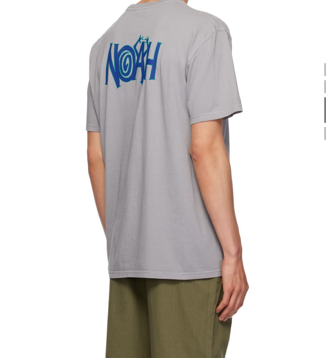 노아(NOAH) 그레이 카오스 반팔 티셔츠 XL 상품이미지2