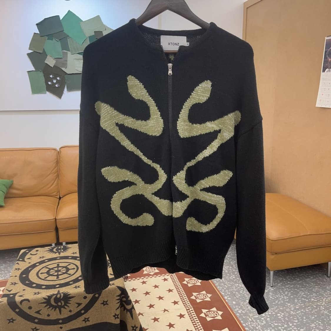 엑스톤즈 스트릿 셀즈 오버핏 투웨이 니트 집업 가디건 M C08695 상품이미지3