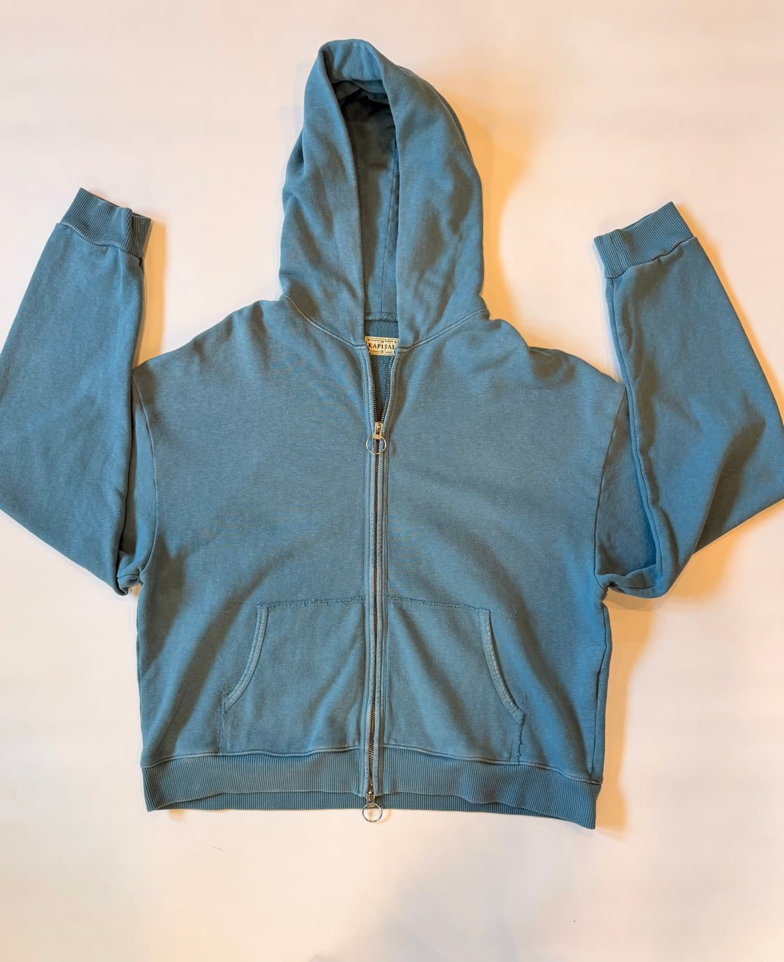 KAPITAL Indigo-Dyed Ring Zipper Hoodie  상품이미지2