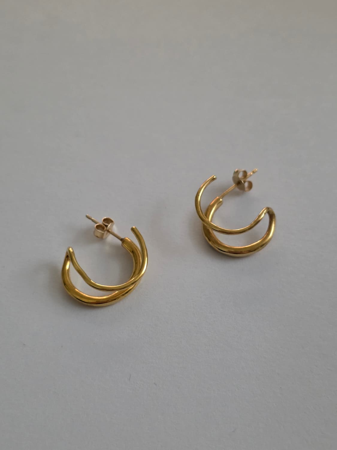 콜드프레임 faux double gold hoops 상품이미지5
