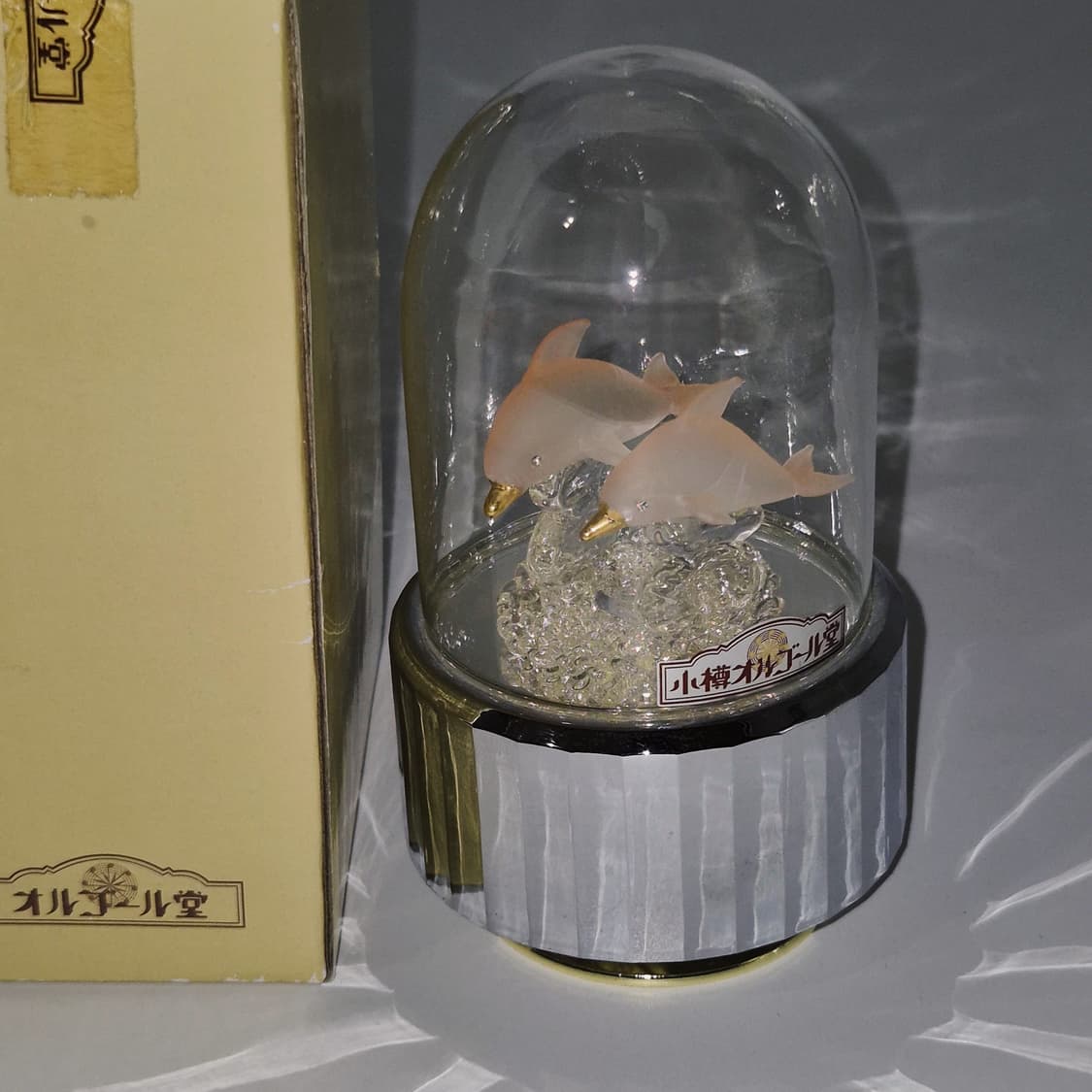 90s 오타루 오르골당 불투명 돌고래 돔 오르골 상품이미지9