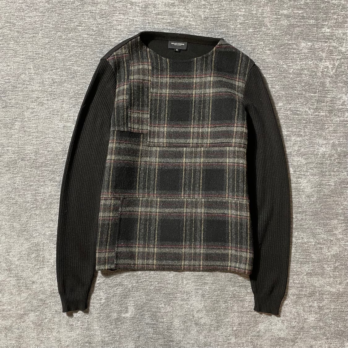 -Solid Homme 솔리드 옴므 우영미 체크 니트 상품이미지1